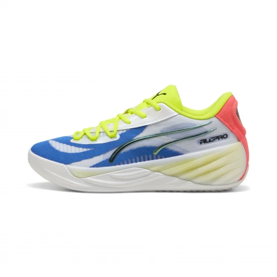 Foto van product PUMA All-Pro NITROâ¢ basketbalschoenen uniseks, Roze / Geel / Wit