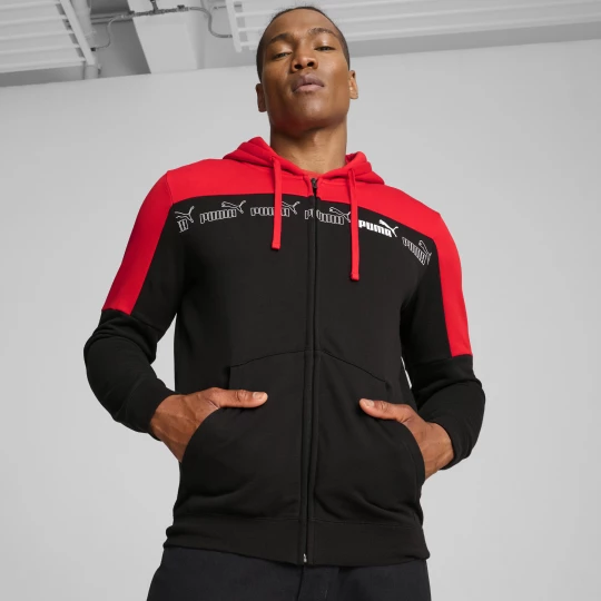 Foto van product PUMA Around The Block hoodie met rits voor Heren, Rood