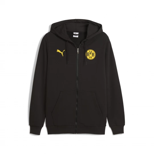 Foto van product PUMA Borussia Dortmud FtblCulture jack met capuchon voor Heren, Zwart / Geel