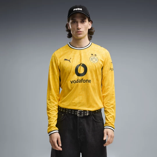 Foto van product PUMA Borussia Dortmund 26 / 27 thuisshirt met lange mouwen voor Heren, Zwart / Geel