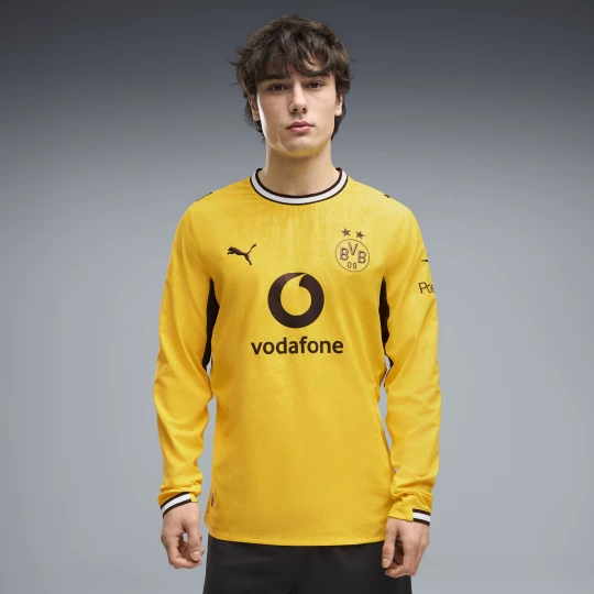Foto van product PUMA Borussia Dortmund 26 / 27authentiek thuisshirt met lange mouwen voor Heren, Zwart / Geel