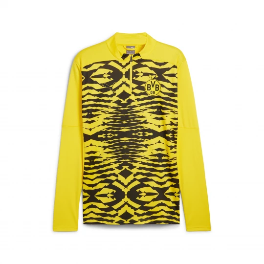 Foto van product PUMA Borussia Dortmund prematch-top met kwartrits voor Heren, Zwart / Geel