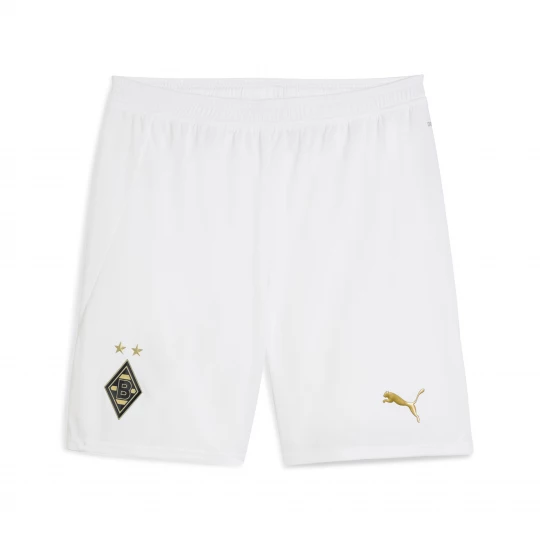 Foto van product PUMA Borussia MÃ¶nchengladbach 125-jarig jubileumshort, Wit / Goud