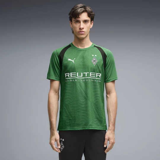 Foto van product PUMA Borussia MÃ¶nchengladbach slimfit trainingsshirt voor Heren, Groen / Wit