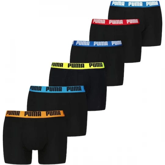 Foto van product PUMA Boxershorts 'Everyday' hemelsblauw / geel / oranje / zwart