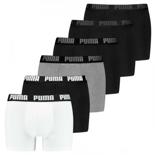 Foto van product PUMA Boxershorts 'Everyday' lichtgrijs / zwart / wit