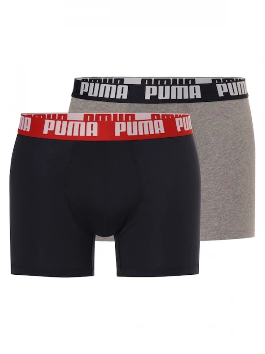 Foto van product PUMA Boxershorts grijs / bloedrood / zwart / wit