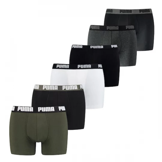 Foto van product PUMA Boxershorts grijs / groen / zwart / offwhite