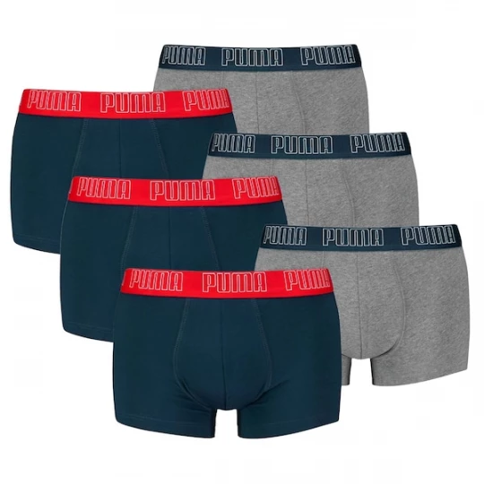 Foto van product PUMA Boxershorts navy / donkergrijs / rood / wit