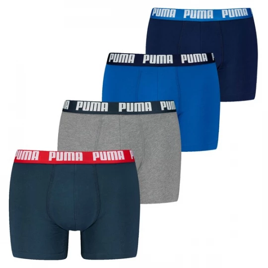 Foto van product PUMA Boxershorts navy / ultramarine blauw / grijs gemêleerd / wit
