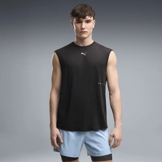 Foto van product PUMA Brightstride CLOUDSPUN mouwloze, relaxte top voor Heren, Zwart
