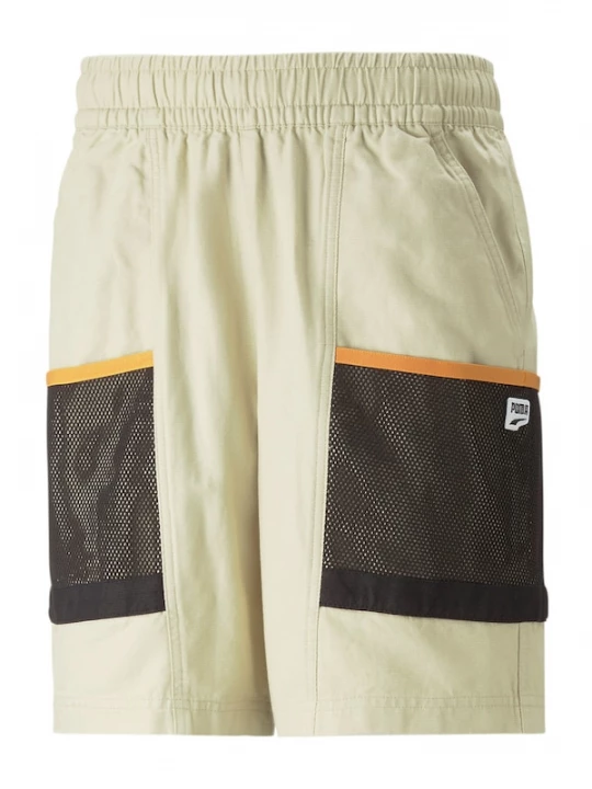 Foto van product PUMA Broek 'Downtown' donkerbeige / oranje / zwart