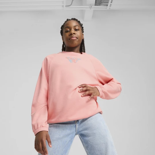 Foto van product PUMA BUTTERFLY VIBE top met ronde hals voor Dames, Roze
