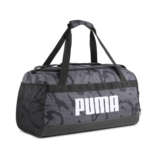 Foto van product PUMA Challenger medium sporttas met all-over-print, Zwart