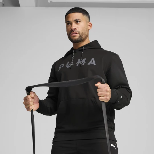 Foto van product PUMA CLOUDSPUN hoodie met merk voor Heren, Zwart