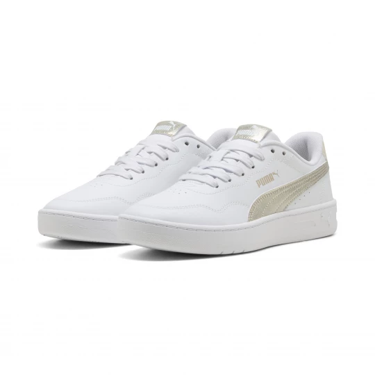 Foto van product PUMA Court Lally Metallic Whisper sneakers voor Dames, Wit / Goud