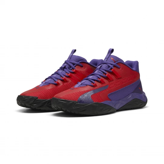 Foto van product PUMA Dagger 2 middelhoge uniseks basketbalschoenen, Zwart / Rood