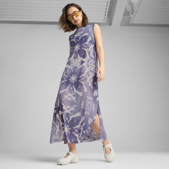 Foto van product PUMA DARE TO Mesh Column jurk voor Dames, Grijs