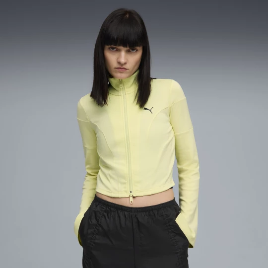 Foto van product PUMA DARE TO slim cropped trainingsjack voor Dames, Goud