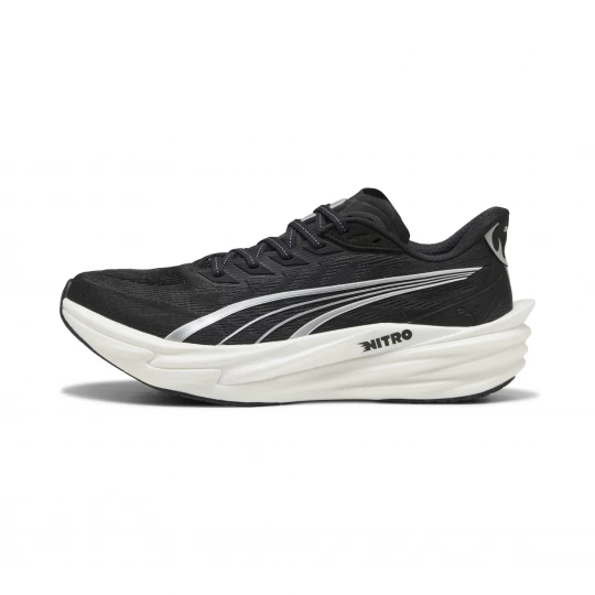 Foto van product PUMA Deviate NITROâ¢ 4 hardloopschoenen voor Heren, Zwart / Wit / Zilver