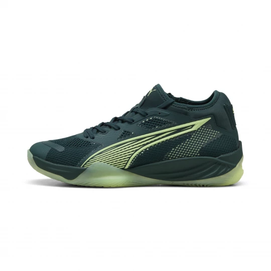 Foto van product PUMA Eliminate NITROâ¢ SQD 4 handbalschoenen uniseks, Groen / Wit