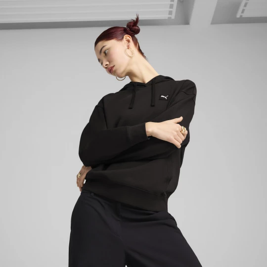 Foto van product PUMA ESS ELEVATED comfortabele hoodie voor Dames, Zwart