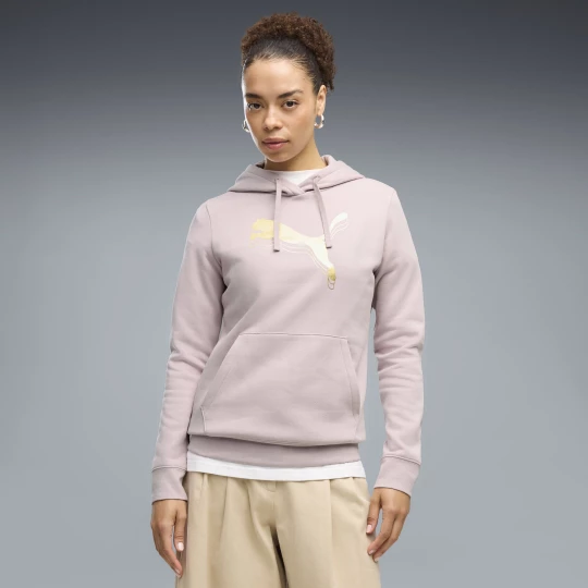 Foto van product PUMA ESS Metallic hoodie voor Dames, Roze / Goud