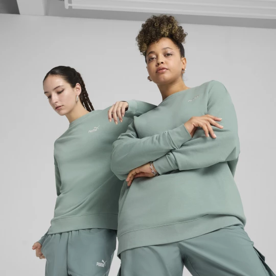 Foto van product PUMA ESS Small No. 1 Logo Relaxed trui met ronde hals voor Dames, Groen