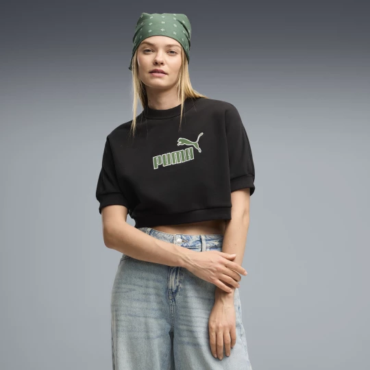 Foto van product PUMA Essentials Elevated Nr. 1 Logo Relaxed Sweatshirt voor Dames, Zwart