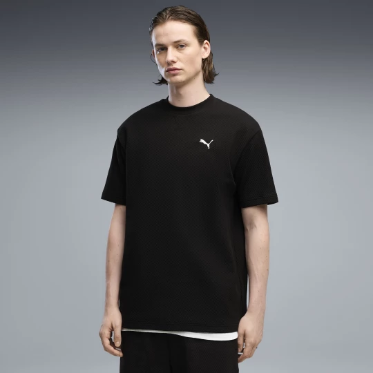 Foto van product PUMA Essentials Elevated Relaxed T-shirt voor Heren, Zwart