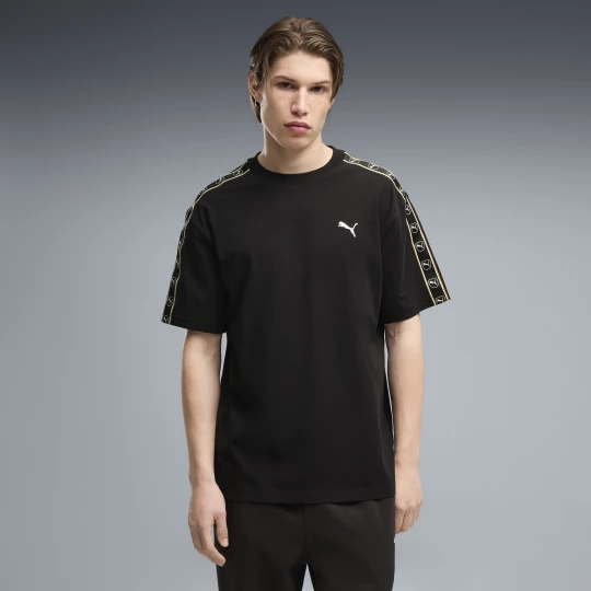Foto van product PUMA Essentials Elevated Tape Relaxed T-shirt voor Heren, Zwart