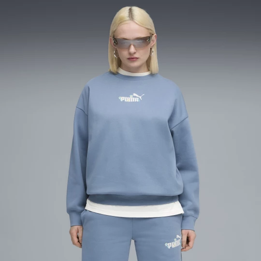 Foto van product PUMA Essentials Nature 2.0 oversized sweater met ronde hals voor Dames, Blauw