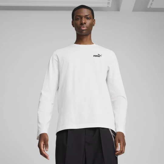 Foto van product PUMA Essentials No. 1-logo T-shirt met lange mouwen voor Heren, Wit
