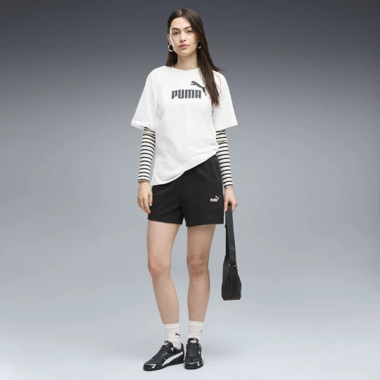 Foto van product PUMA Essentials Small No. 1 Logo short met hoge taille voor Dames, Zwart