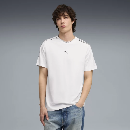 Foto van product PUMA Essentials T-shirt met band voor Heren, Wit