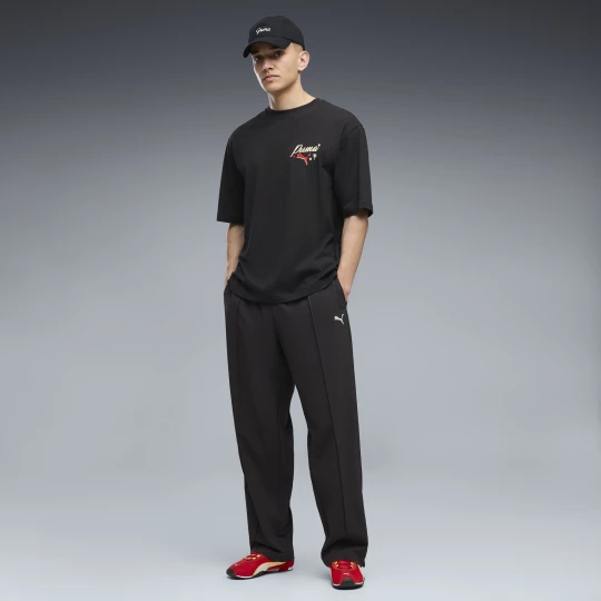 Foto van product PUMA Essentials vierwegstretch relaxte broek met gestapeld effect voor Heren, Zwart