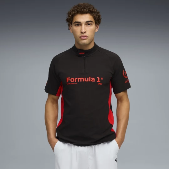Foto van product PUMA F1Â® 75 yrs normale polo voor Heren, Zwart