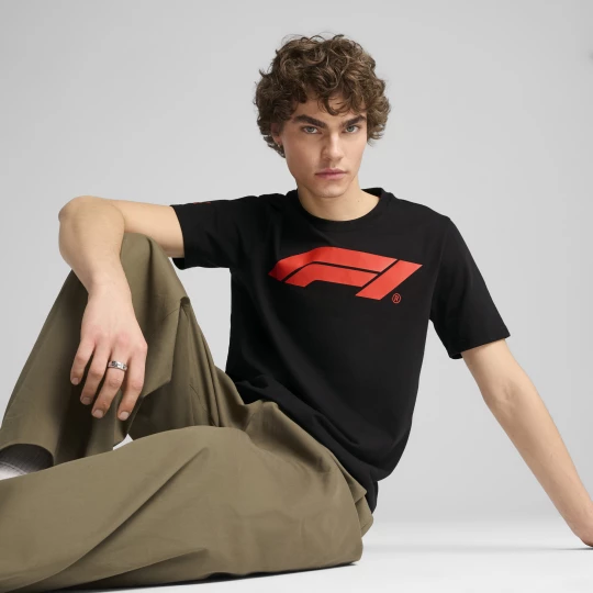 Foto van product PUMA F1Â® Essentials Logo T-shirt voor Heren, Zwart