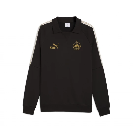Foto van product PUMA FC Rood Bull Salzburg KING Drill Top voor Heren, Zwart / Goud