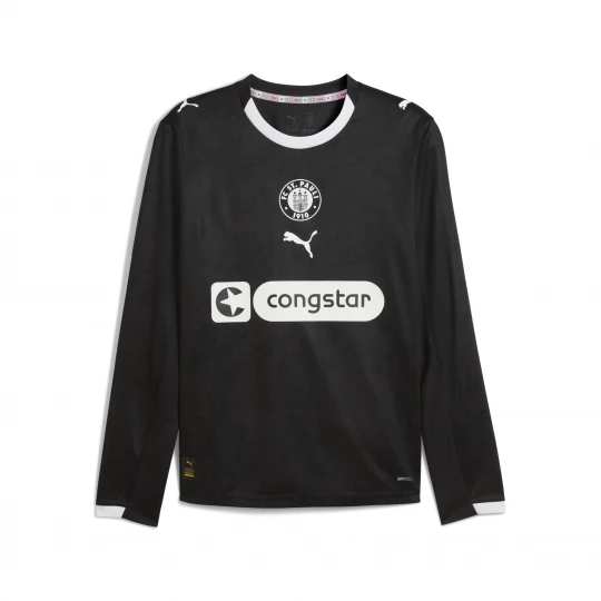 Foto van product PUMA FC St. Pauli 25 / 26 derde shirt met lange mouwen voor Heren, Zwart / Wit