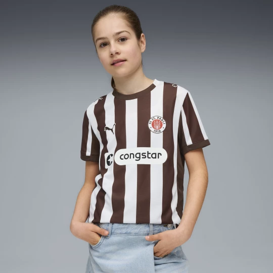 Foto van product PUMA FC St. Pauli 25 / 26 thuisshirt, Wit / Bruin
