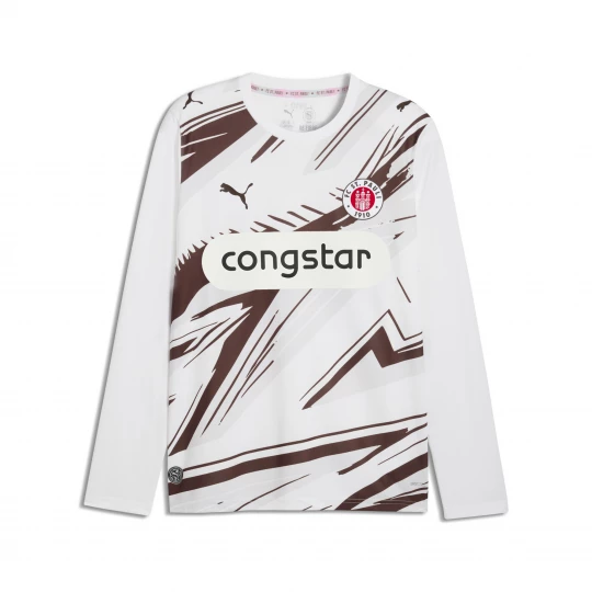 Foto van product PUMA FC St. Pauli 26 / 27 uitshirt met lange mouwen voor Heren, Wit / Bruin