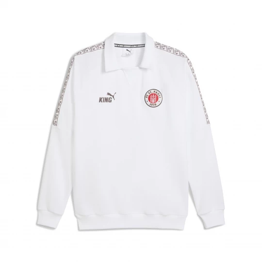 Foto van product PUMA FC St. Pauli KING Drill top voor Heren, Wit / Bruin