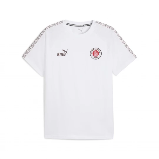 Foto van product PUMA FC St. Pauli KING T-shirt voor Heren, Wit / Bruin