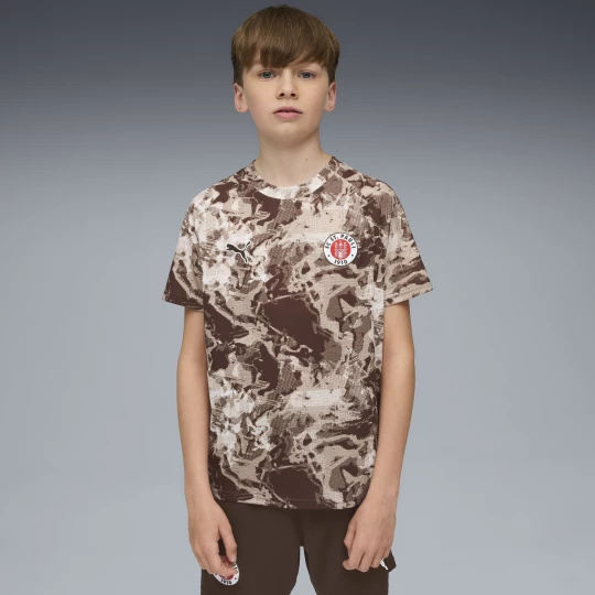Foto van product PUMA FC St. Pauli prematch-shirt, Wit / Bruin