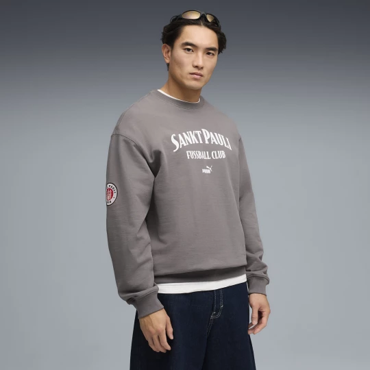 Foto van product PUMA FC St. Pauli Retro Crew sweatshirt voor Heren, Grijs / Wit