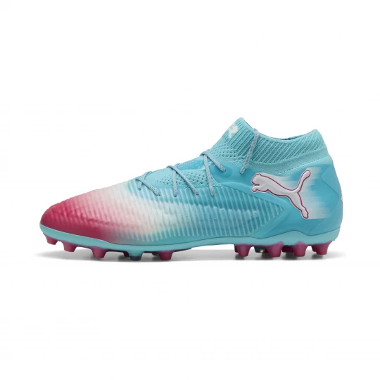 Foto van product PUMA FUTURE 8 ULTIMATE RE-CHARGE MG voetbalschoenen uniseks, Blauw / Roze / Wit