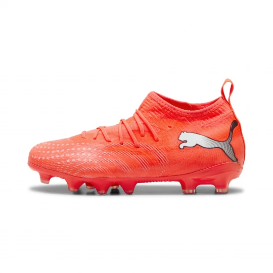 Foto van product PUMA FUTURE 9 MATCH FG / AG voetbalschoenen, Zwart / Rood / Wit