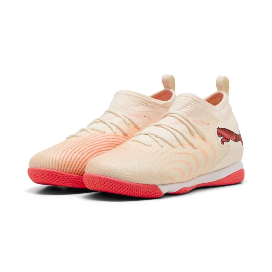 Foto van product PUMA FUTURE 9 MATCH IT voetbalschoenen, Rood / Wit / Bruin