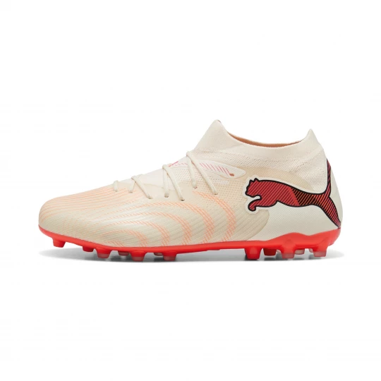Foto van product PUMA FUTURE 9 MATCH MG uniseks voetbalschoenen, Rood / Wit / Bruin